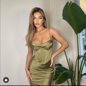 Bodycon corset chiffon fitted bustier dress